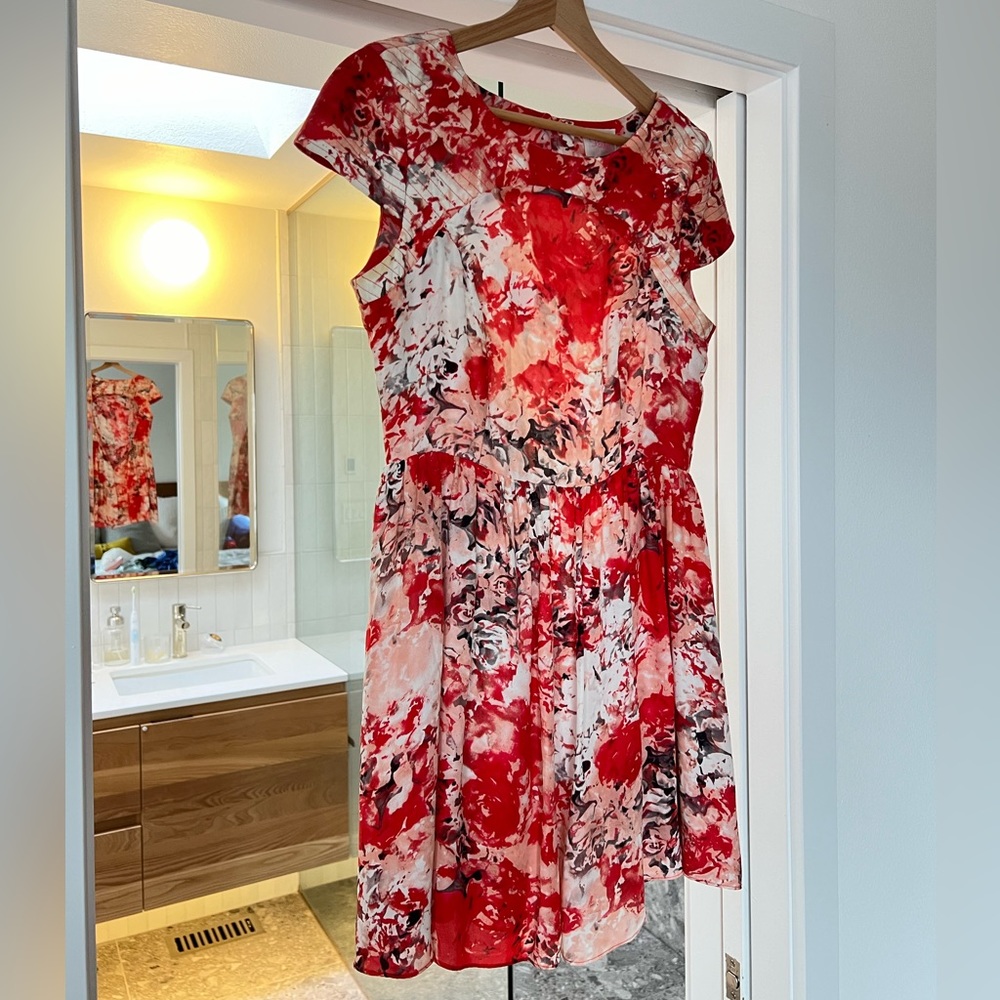 Parker Dress - Coral Floral